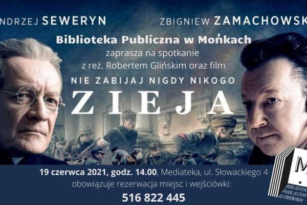 Grafika informująca o wyświetlaniu filmu pt. Zieja